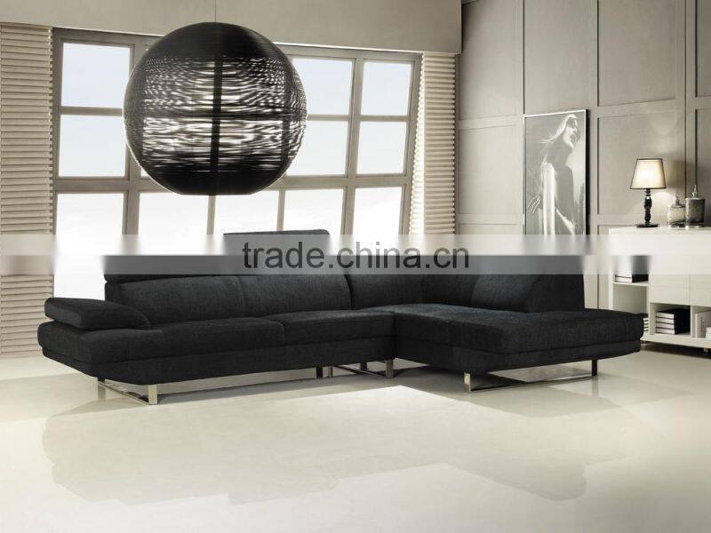 JR8040 elegant chic contemporary coffee color cow leather L shape living room luxury sofa set home furniture new