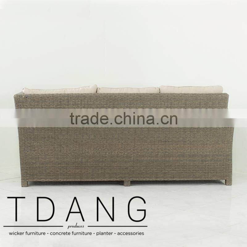 Salinas Wicker Right Hand Sofa 3 seats - Weather Resistant Outdoor Wicker Love Seat