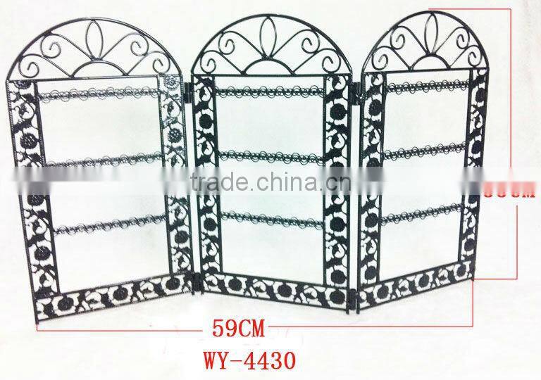 folding screen metal jewelry display