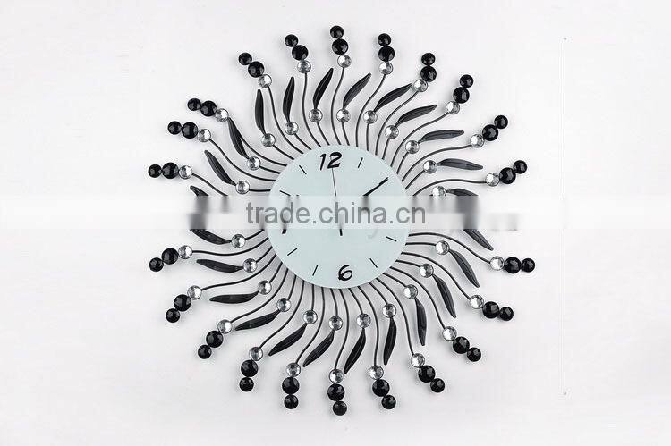Round shape metal wall digital clock