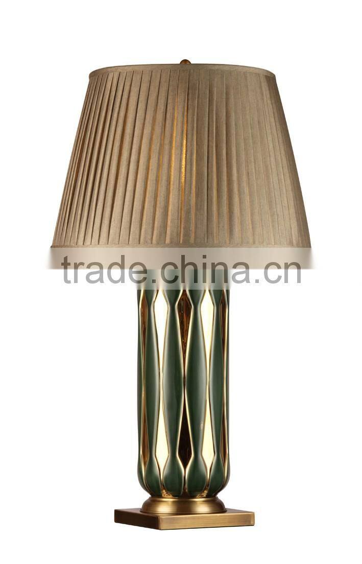 BISINI Luxury Decorative Gilding Ceramic Long Shape Table Lamp