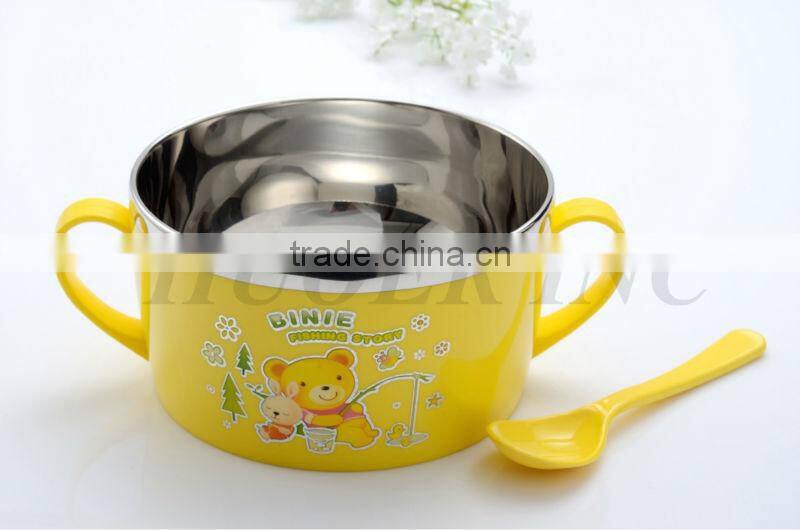 Plastic Bowl With Handle Spoon