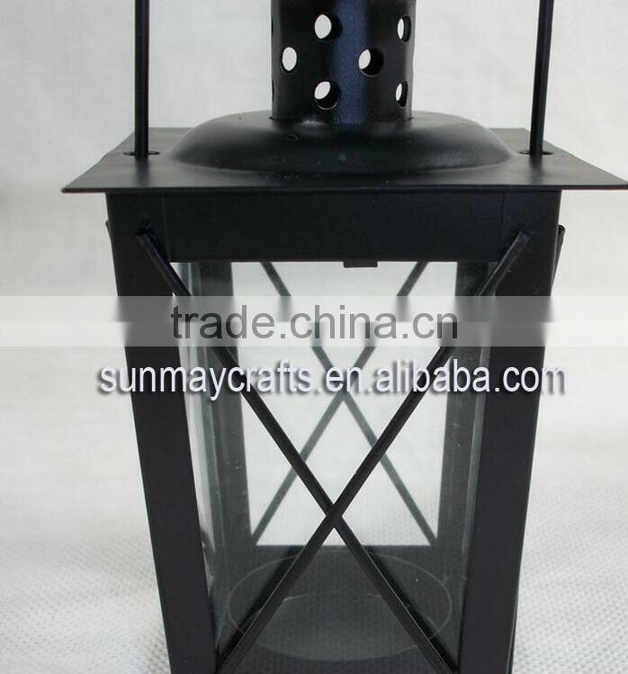 antique metal lantern with led candle outdoor decorative metal latnern