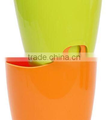 plastic stackable storage bucket/trash can
