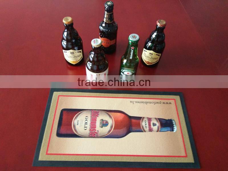 Custom colorful Printed non-slip bacardi rubber bar mat light