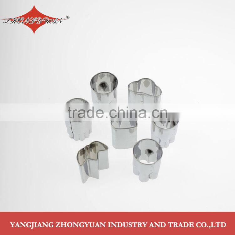 Set of 7 stainless steel different shape cookie cutter