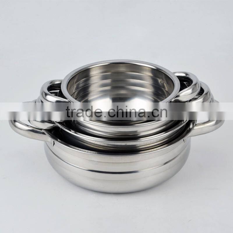 8pcs stainless steel cookware set/ soup pot set with stainless steel lids