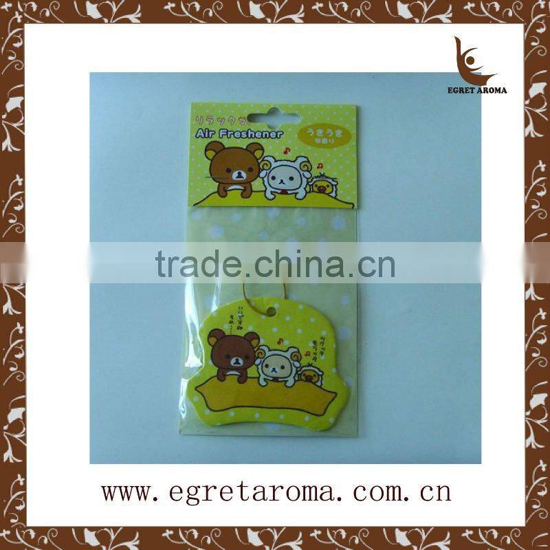 OEM logo and fragrance customized design car air freshener wholesales car perfume paper making