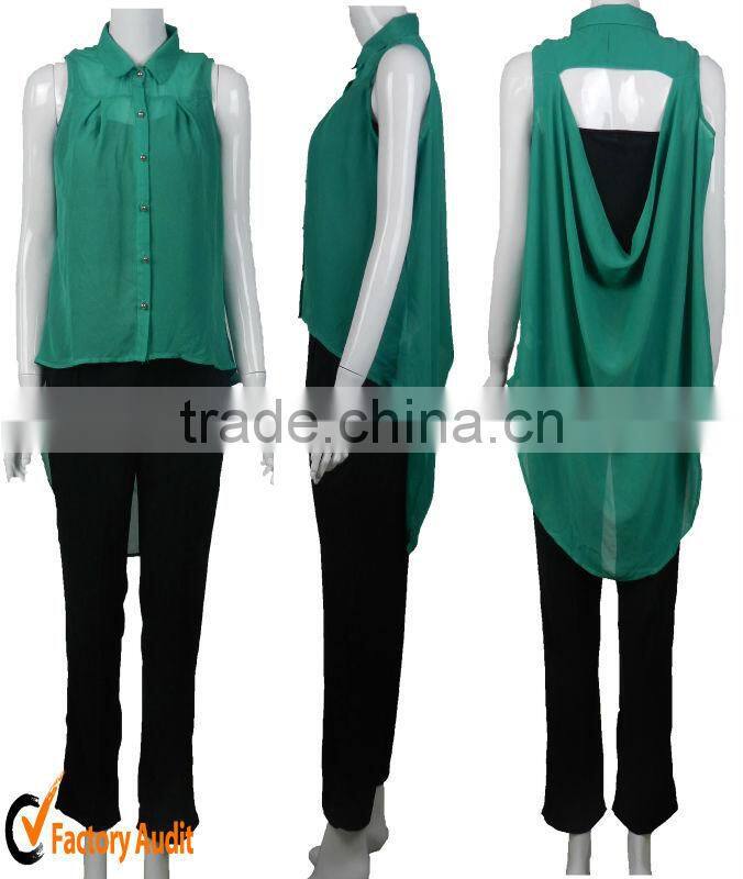 2013 new design for elegant chiffon blouses