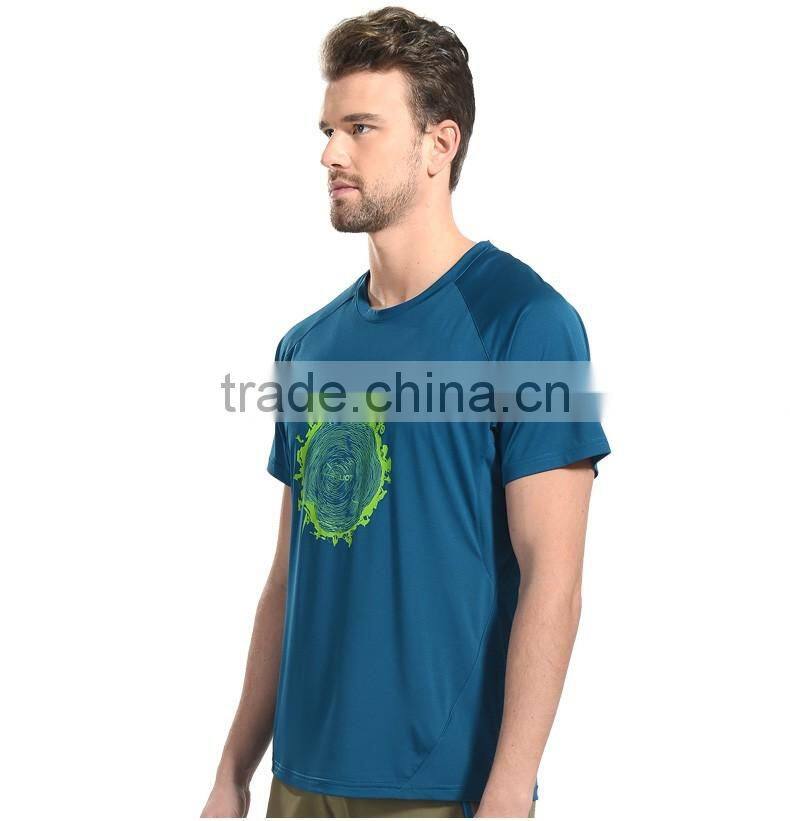 100% Polyester running t shirt fitness gym fit t shirt quick dry men t shirt
