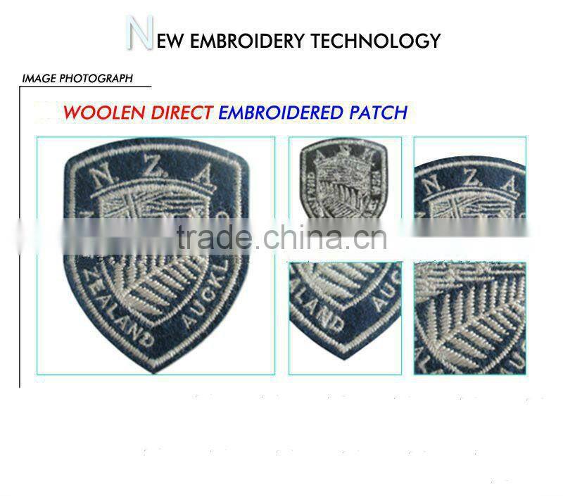 Custom cheaper high quality recycled embroidery patch for garments hats
