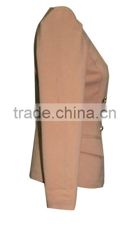 deep v-neck double breasted slim flap pocket cheap varsity jacket with solid color