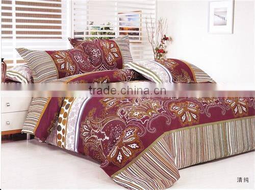 100%polyester disperse printed Blue demon ji diamond velvet bedding set