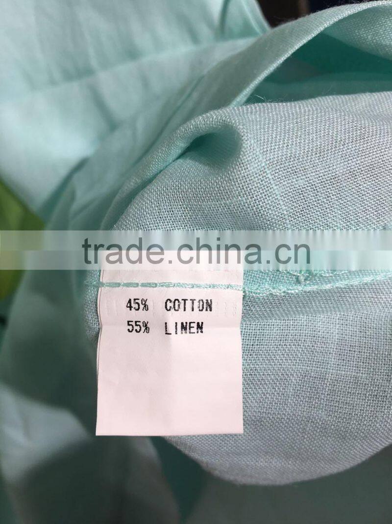 GZY comfortable linen t-shirt stock lot for ladies