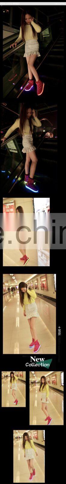 HFR-YS22 Fashion shoe light rubber simulation led shoes for ladies