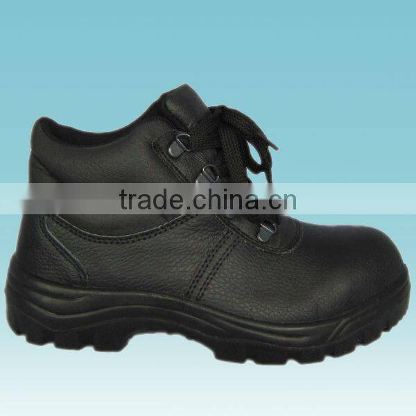 thick-heeled steel toe cap black construction foot protection safety shoes