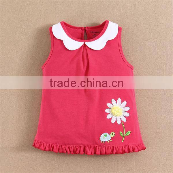 2015 Summer girl dress casual sleeveless dresses kids clothes wholesale