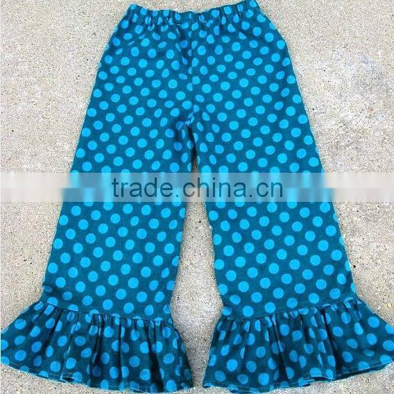 New Fashion girls jean ruffle pants,children's demin jeans pants with ruffle