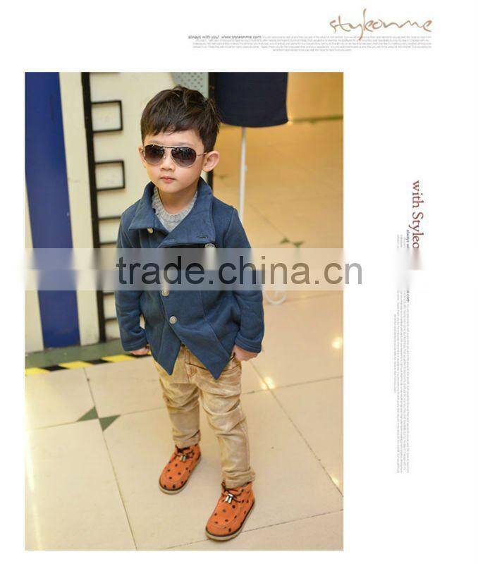 High Quality Dark Blue British Style Kids Winter Coats