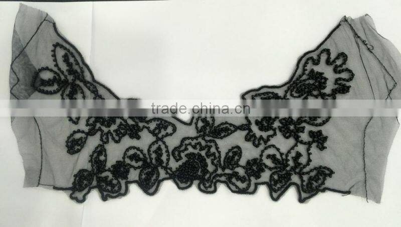 latest machine crochet bead neck lace for gatment