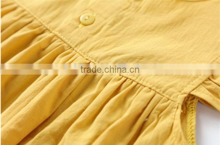 Mustard Solid Color Plus Size Harem Romper Toddler Baby Clothes Wholesale