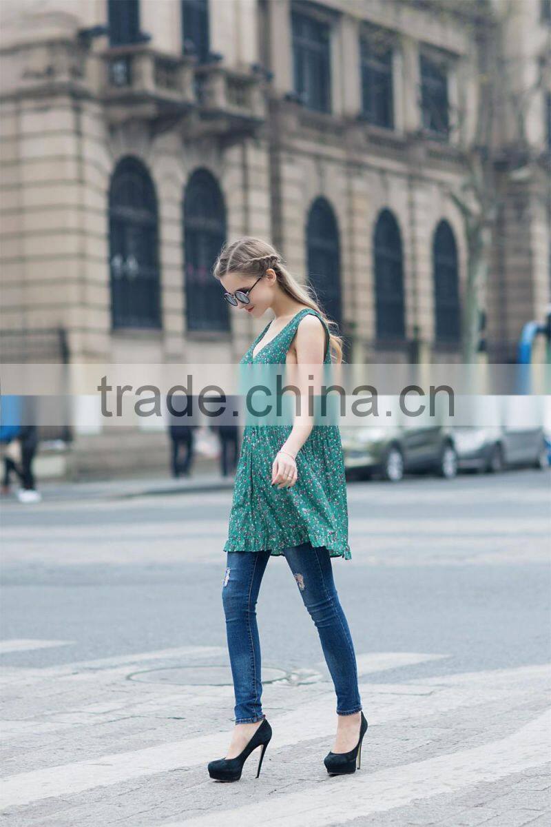 summer sleeveless halter dress latest fashion blouse braces backless dress