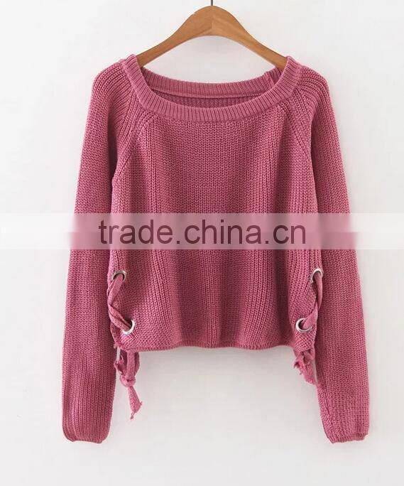 EY0863S new style fashion young women pure color pullover sweater
