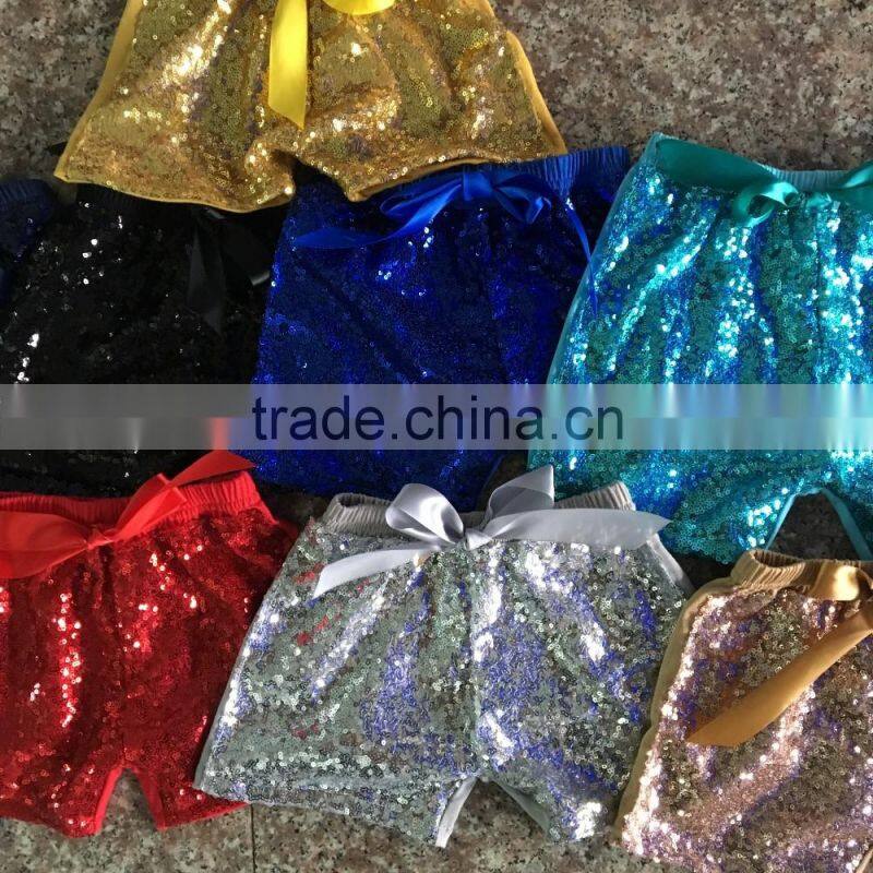 small quantity clothing new fashion 2017 icing shorts toddler girl bubble sequin shorts