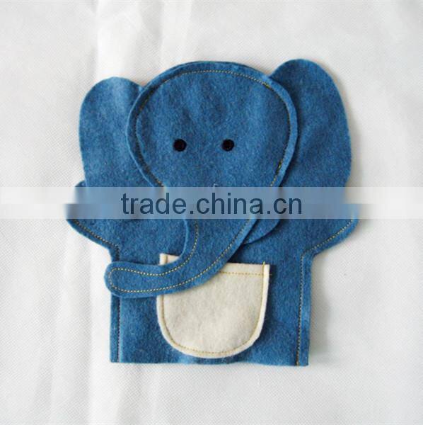 2014 factory hot sales non-woven material simple elephant style finger puppet