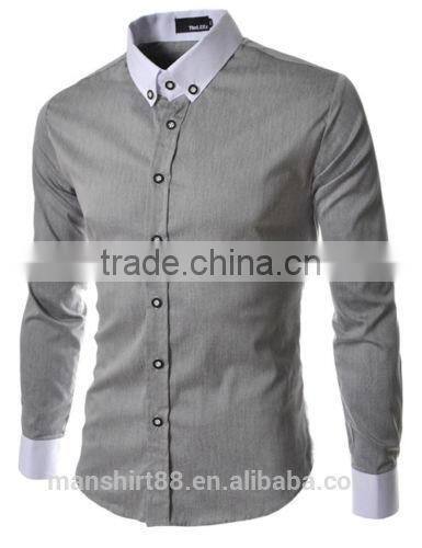 New design men button up slim fit casual shirt