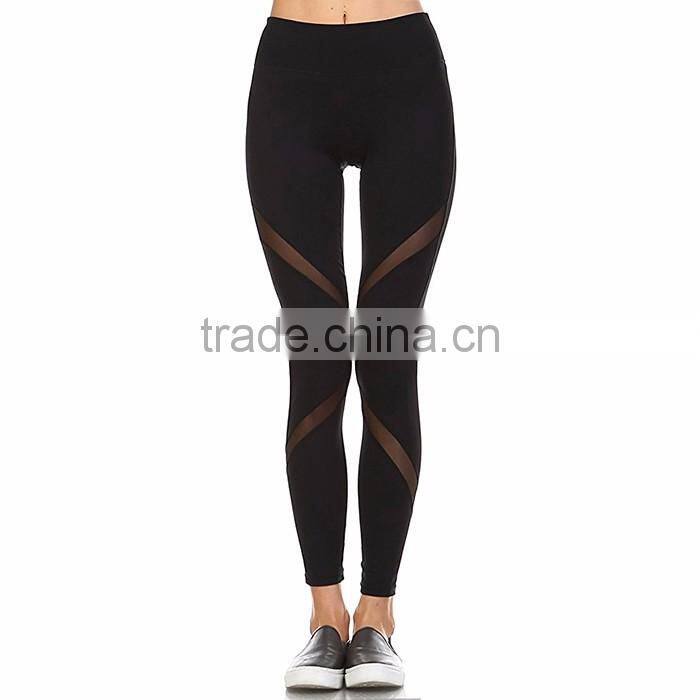 Wholesale women sport sexy mesh leggings for women yoga pants