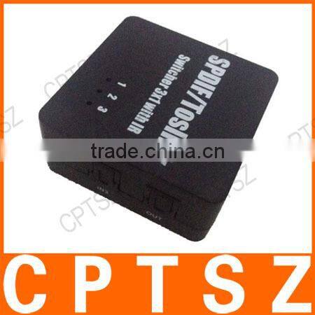 Spdif Switcher 3X1,Toslink switcher,3 ways optical signals switch to 1 set of SPDIF/TosLink signal receive device