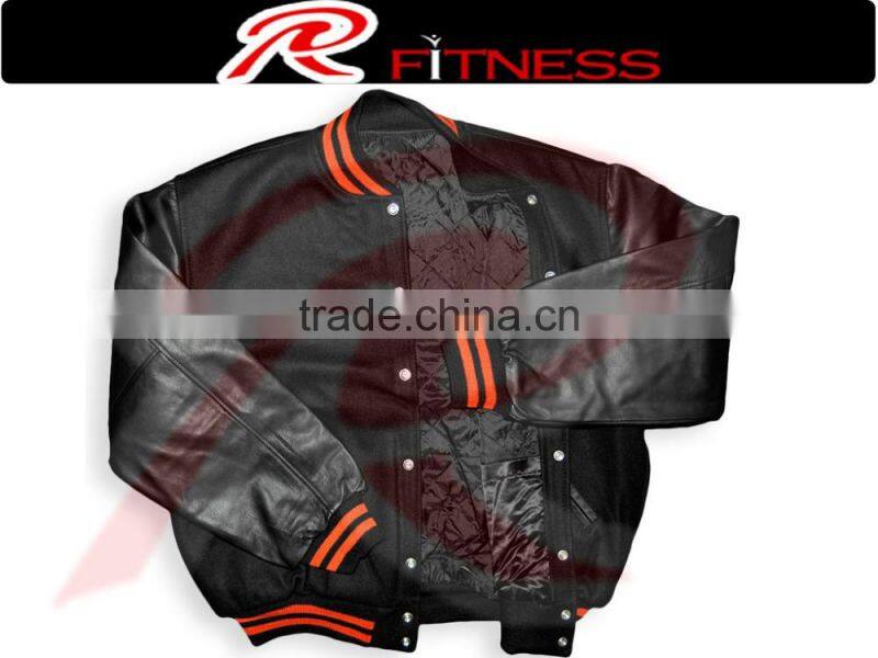 Leather jacket men custom varsity jackets