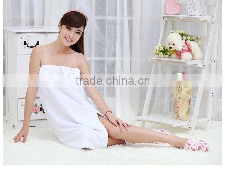 Beauty body wrap towel terry bath towel mini lady skirt white