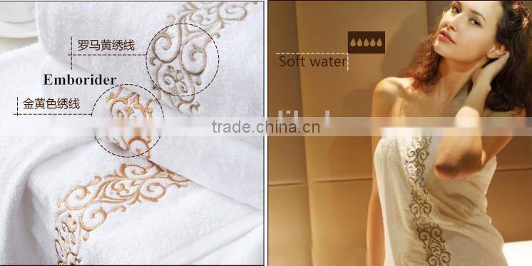 Plush 100% cotton soft and absorbent shower wrap towel