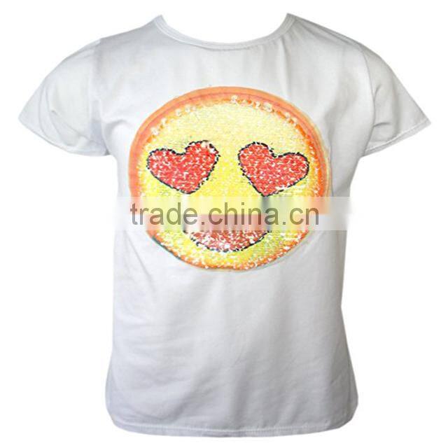 women's fancy design 100% cotton t-shirts exporter in China t-shirts with face print