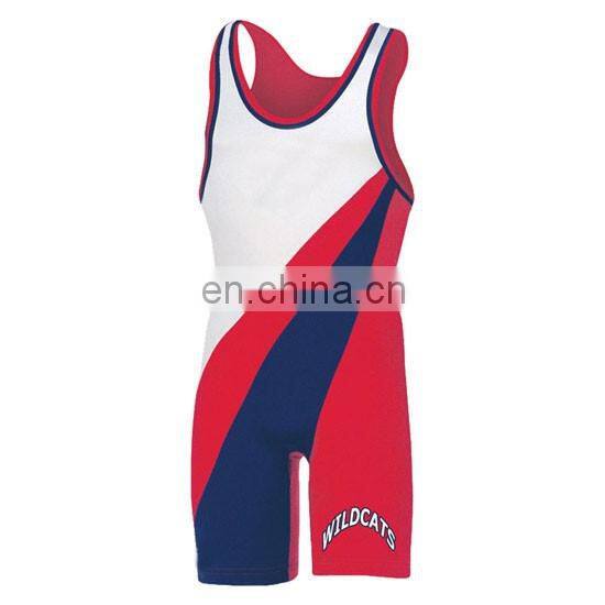 2017 OEM custom sublimated wrestling singlets