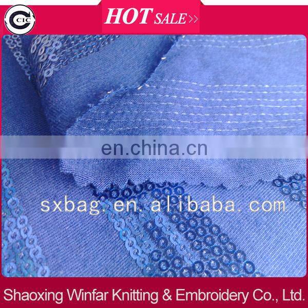 sequins spangle knitting embroidery design ladies fabric for garment