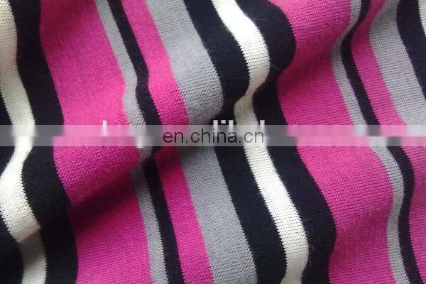 Winfar Textile Knit High Quality Stripe Rayon Viscose Yarn Dye Fabric for Tshirt