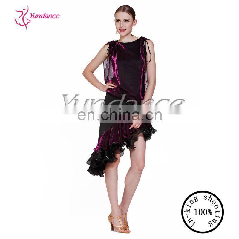 AB009 Latin Dance Dress, Latin Ramba Chacha Dance Costume, Sequin Jive Ballroom Skirt