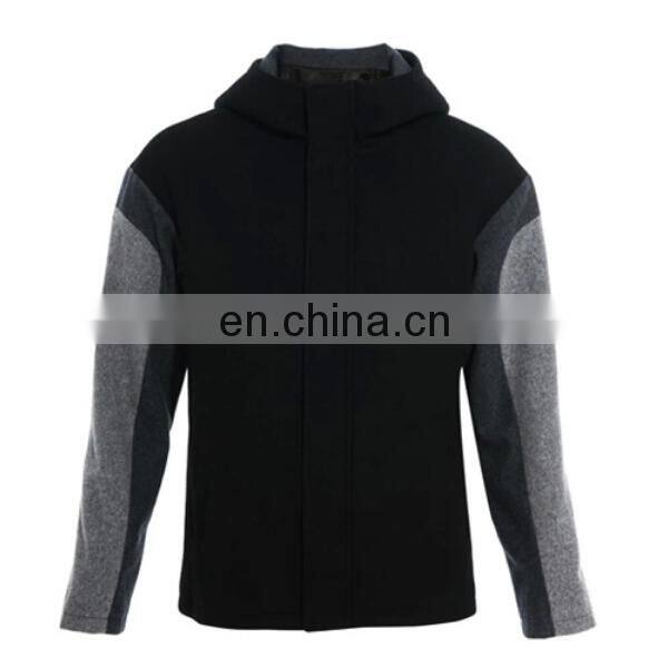 Wholesale OEM Design Hip Hop Clothing Contrast Cashmere Wool Varsity Letterman Jacket Men Baseball Jacket