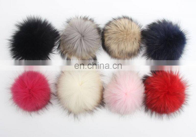 Chinese Factory Wholesale Colorful Real Raccoon Fur Pom Poms