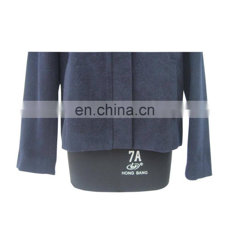 women short style winter wool coat with horn button
