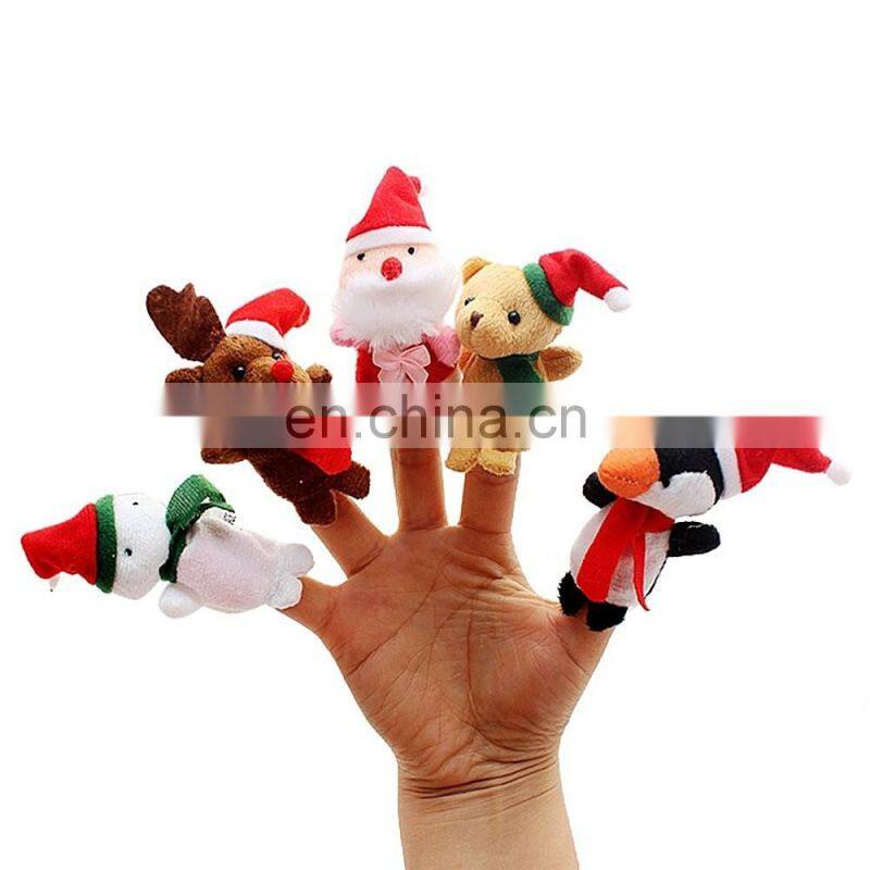 Christmas Series finger puppet set custom cute Christmas animal finger puppets and story