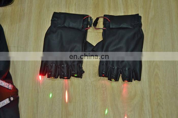 10 pieces fingers party performance red color laser gloves