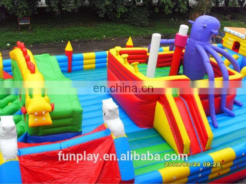 Outdoor amusement park CE commercial wholesale Inflatable fun city