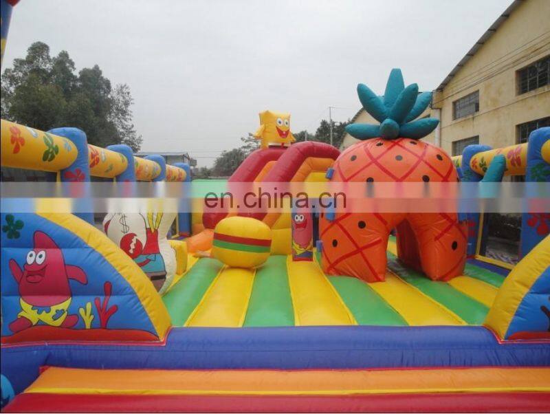 Inflatable Sponge Bob city playground,children playground