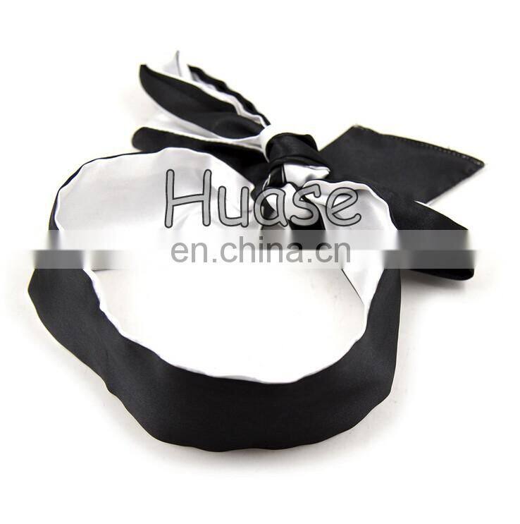 Sexy White & Black Long Blindfold, Satin Blindfold Satin Tie