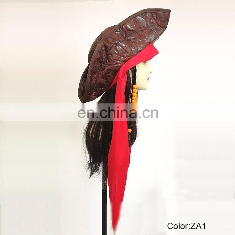 Carnival pirate party wigs with hats MW-005