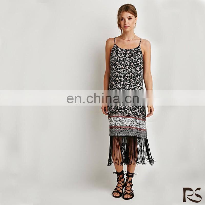 Classic floral print indonesia long dresses wholesale 2015